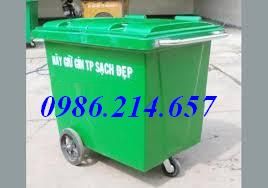 Thùng rác công cộng (xe đẩy rác ) 660 lít- thùng rác 660 lit LH 0986 214 657