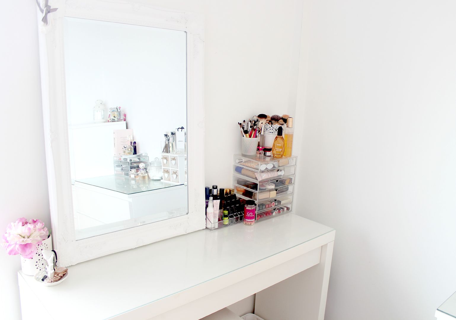 My Dressing Table and Makeup Storage, IKEA Malm Dressing Table, Muji Acrylic Drawers, Makeup and Beauty Storage Ideas, Makeup Storage Inspiration