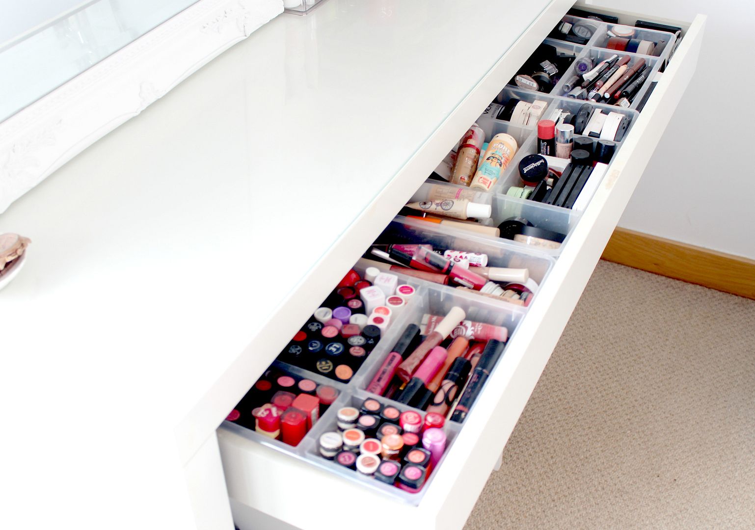 Updated Makeup Storage | IKEA Malm & Muji | Couture Girl