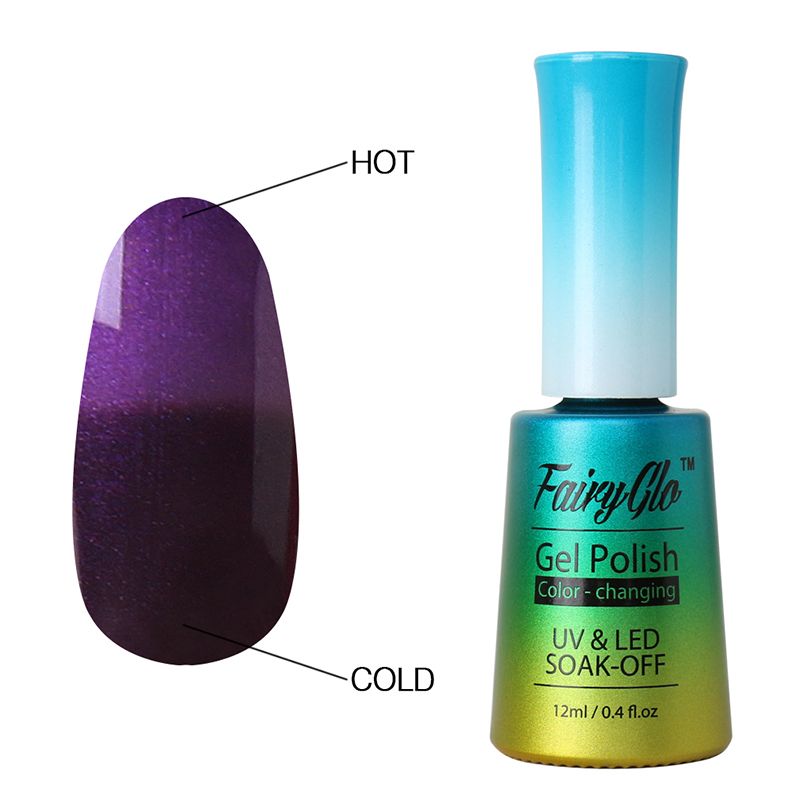 Fairyglo Temperature Change Color Soak OFF UV LED Thermal GEL Nail Polish 12ml eBay