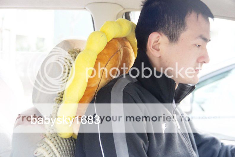 Creative Cute Cartoon Plush Office Chair Lumbar Auto Car Seat Headrest Pillow