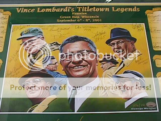 Vince Lombardi Titletown Legends Autograph Auto Green Bay Packers 68 