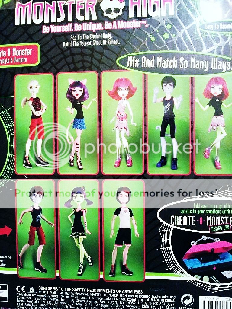 & Vampire Boys Create A Monster Set. Create your own monsters
